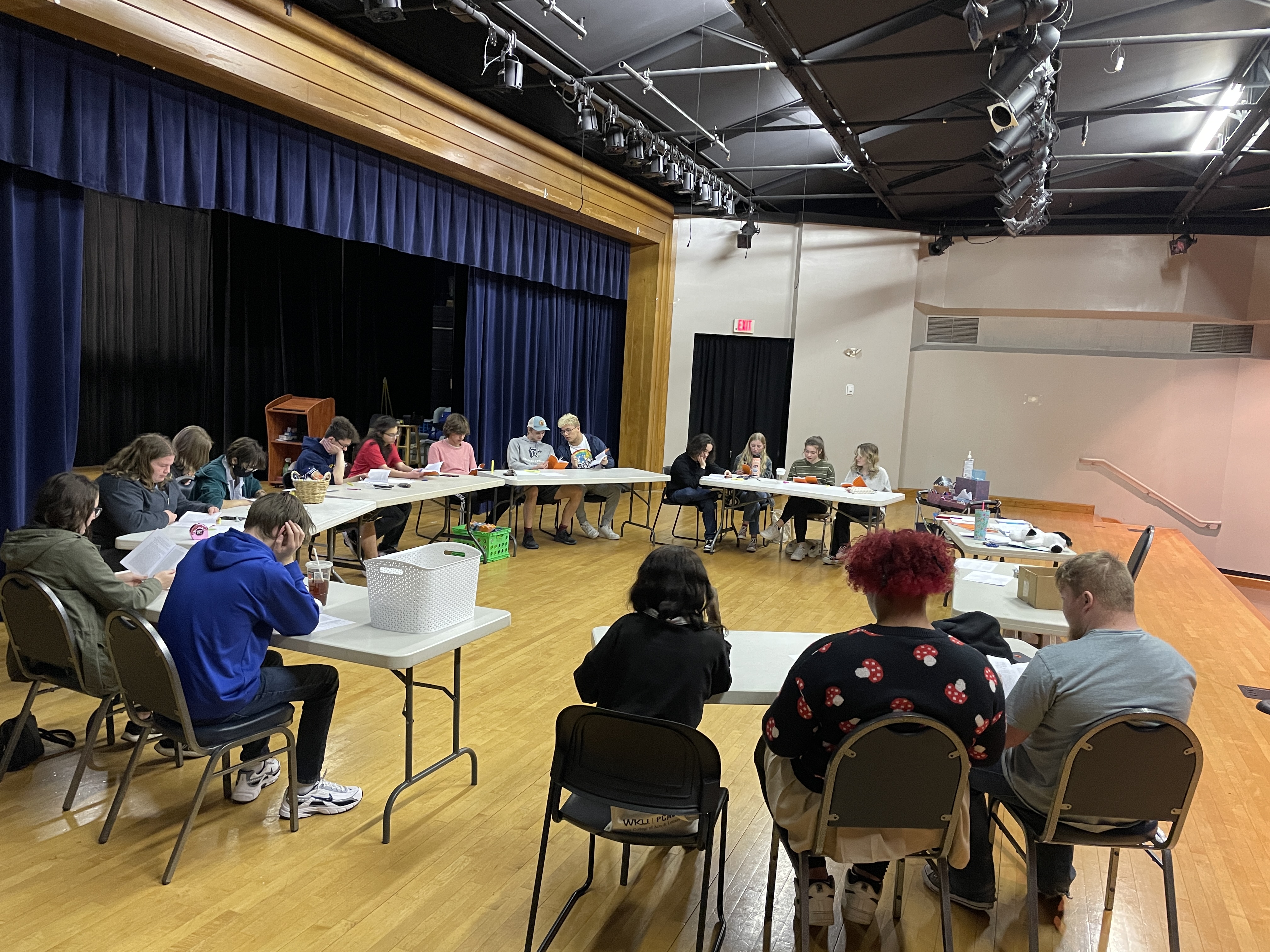 The cast of "Our Town" comes together for the first read-thru.