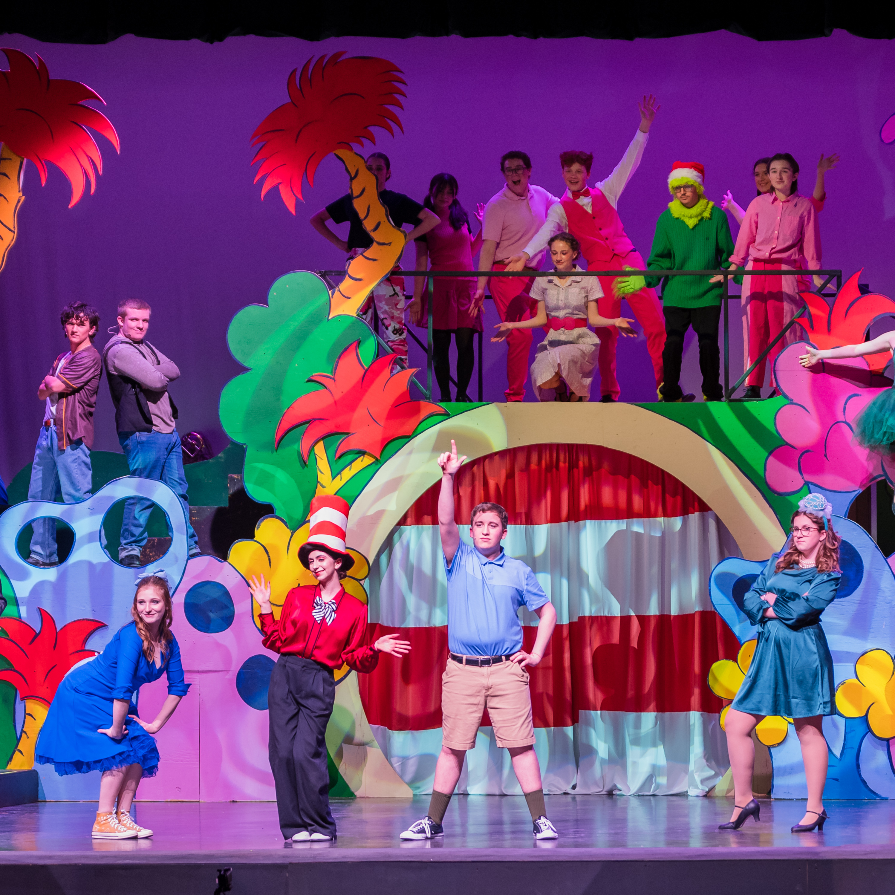 The cast of LHS Drama's SEUSSICAL